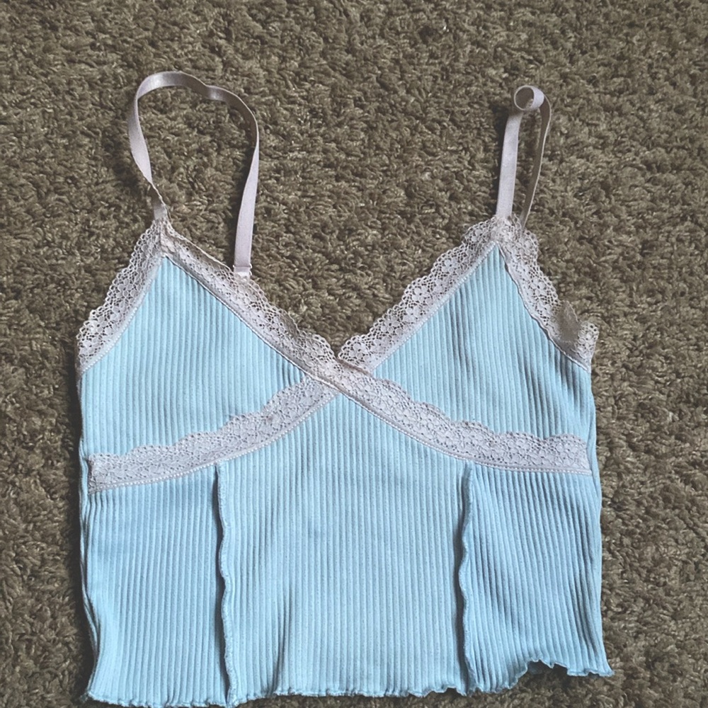 Blue Tank- Laced- H&M